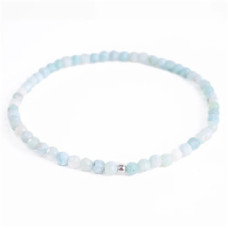Minerální náramek přírodní Larimar a stříbro AG925