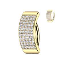 Piercing do pupíku se štítem se zirkony