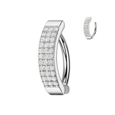 Piercing do pupíku se štítem a zirkony