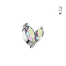 Náhradní ozdoba k dermálu / labretě TITAN, závit 1,2 mm, duhová barva