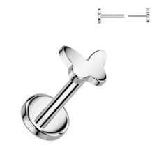 Piercing do brady - PUSH IN labreta titan, 1,0 x 6 mm