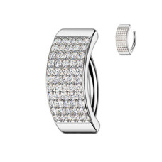 Piercing do pupíku se štítem se zirkony