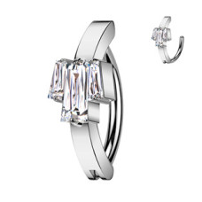 Piercing do pupíku se štítem a zirkony