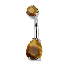 Piercing do pupíku - TITAN, Tygří oko