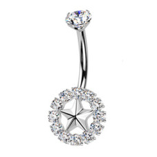 Piercing do pupíku s hvězdou TITAN