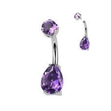 Piercing do pupíku - TITAN, Amethyst