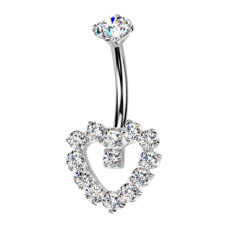 Piercing do pupíku srdce - TITAN