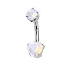 Piercing do pupíku srdíčko - TITAN, Růženín