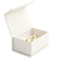 Dárková krabička na snubní prsteny - smetanová