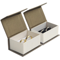 Dárková krabička na snubní prsteny - hnědá