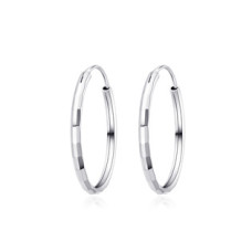 Maličké stříbrné náušnice kruhy 12 mm