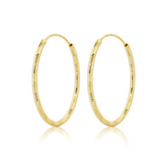 Zlacené stříbrné náušnice kruhy 14 mm