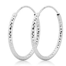 Stříbrné náušnice kruhy 20 mm