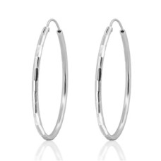 Stříbrné náušnice kruhy 35 mm