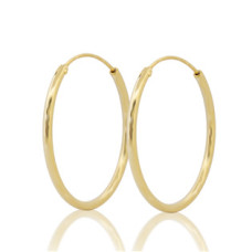 Zlacené stříbrné náušnice kruhy 20 mm