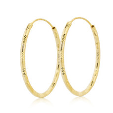 Zlacené stříbrné náušnice kruhy 18 mm