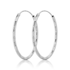 Stříbrné náušnice kruhy 30 mm