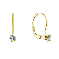 Pozlacené visací náušnice se Swarovski krystalem