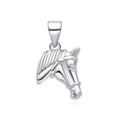 Stříbrný přívěsek hlava koně