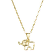 Pozlacený stříbrný náhrdelník slon
