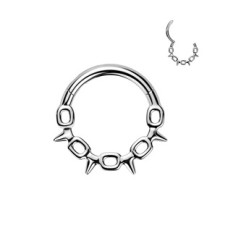 Ocelový kruh - helix / cartilage / septum piercing