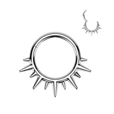 Ocelový kruh - helix / cartilage / septum piercing