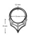 Černý ocelový kruh - helix / cartilage / septum piercing Černý ocelový kruh - helix / cartilage / septum piercing