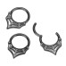 Černý ocelový kruh - helix / cartilage / septum piercing Černý ocelový kruh - helix / cartilage / septum piercing