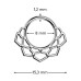 Ocelový kruh - helix / cartilage / septum piercing