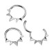 Ocelový kruh - helix / cartilage / septum piercing