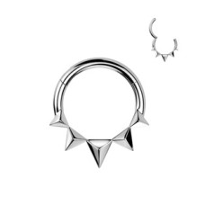 Ocelový kruh - helix / cartilage / septum piercing
