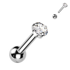 Cartilage piercing do ucha, čirý zirkon 3 mm