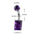 Piercing do pupíku obdélník - TITAN, Amethyst