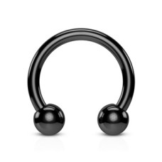 Piercing podkova, barva černá