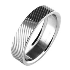 Ocelový prsten, vel. 60