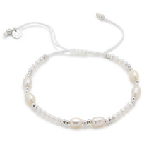 Náramek přírodními perlami, stříbro AG925