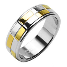 Ocelový prsten, šíře 8 mm, vel. 60