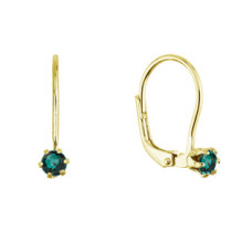 Pozlacené visací náušnice s Preciosa krystalem