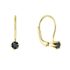 Pozlacené visací náušnice s Preciosa krystalem