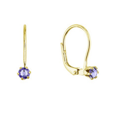 Pozlacené visací náušnice s Preciosa krystalem