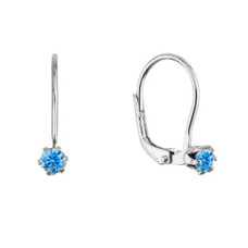 Stříbrné visací náušnice s Preciosa krystalem