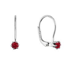 Stříbrné visací náušnice s Preciosa krystalem