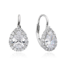 Stříbrné dámské náušnice se zirkony
