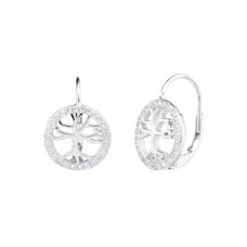 Stříbrné dámské náušnice strom života