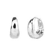 Stříbrné náušnice s tepaným povrchem