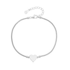 Stříbrný náramek srdíčko