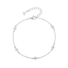 Dámský stříbrný náramek s křížky