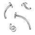 Tyčka k piercingu do pupíku TITAN, závit 1,2 mm Tyčka k piercingu do pupíku TITAN, závit 1,2 mm