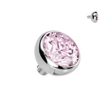 Náhradní kulička s kamínkem TITAN, závit 1,2 mm, 3mm