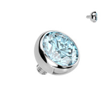 Náhradní kulička s kamínkem TITAN, závit 1,2 mm, 3mm